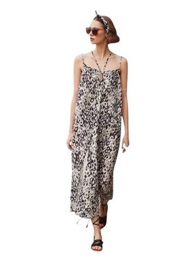 ANTHROPOLOGIE Strappy Midi Dress in Black & White, Size M.